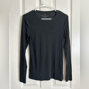 EUC Banana Republic Cotton Blend, Long Sleeve Top - Black, Size S